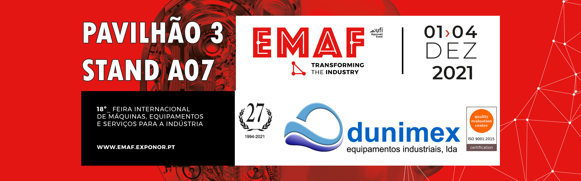 Emaf FEIRA EMAF 2021 - CONVITE - Máquinas e Equipamentos Industriais Dunimex