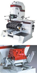 Dunimex - Máquinas convencionais com sistema semi-automático de rectificar cilindros e superfícies planas de motor. F8A e F7A – Máquina de rectificar cilindros e superfícies planas de motor